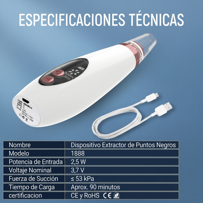 Aspirador de poros y puntos negros nariz